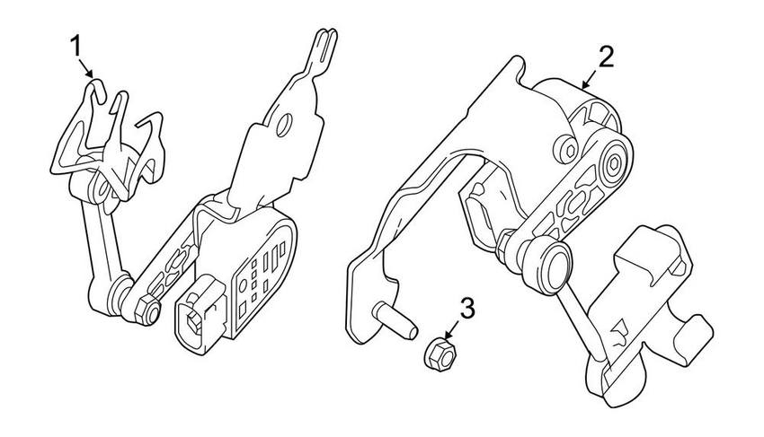 Mercedes Headlight Level Sensor - Rear 2139051902